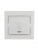 Переключатель проходной 1-кл. СП Mira 10А с подсветкой с бел. вставкой бел. LEZARD 701-0202-114