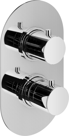 Термостатический смеситель встраиваемый Plumberia Selection Ixo XOT5050CR С ВНУТРЕННЕЙ ЧАСТЬЮ, для ванный с душем, хром