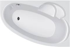 Акриловая ванна ALBA SPA Katrina 150x100 см, угловая, правая, пристенная, белая, асимметричная, на ножках, с сиденьем