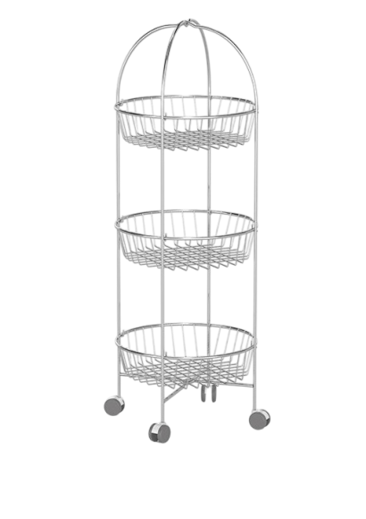 Подставка Tekno-tel MG001 на колесных опорах, 3 яруса, хром