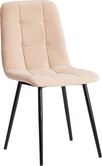 Комплект стульев TetChair Модерн Chilly Max велюр бежевый, ножки черные, 2 шт