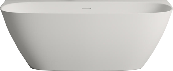 Ванна из искусственного камня Salini Sofia Wall S-Sense 160x80 см, пристенная, белая, овальная, с донным клапаном