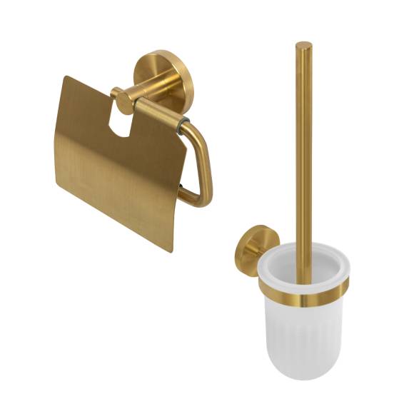 Набор Держатель Cezares Relax PH-BORO брашированное золото + Ершик TBS-V-BORO брашированное золото Набор Держатель Cezares Relax PH-BORO брашированное золото + Ершик TBS-V-BORO брашированное золото