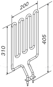 Harvia ТЭН для электрокаменки Delta D36(E) Delta D29 (EE) Delta D36(EE) 1800W/230V артикул ZSN-160