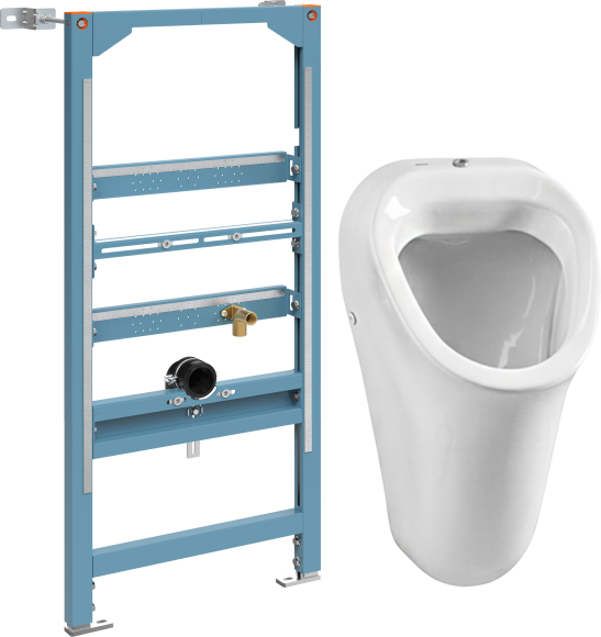 Комплект Инсталляция VitrA Frame + Писсуар Arkitekt 6202B003-0198 подвесной, с внешним подводом воды