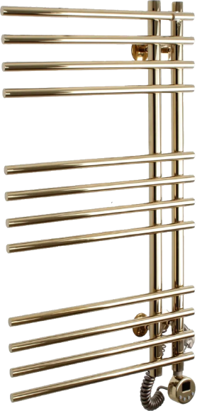 Полотенцесушитель электрический Domoterm Гамма П12 7x80, левый, золото