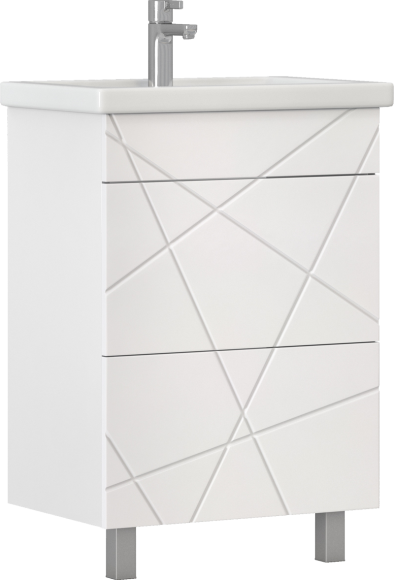 Тумба с раковиной Vigo Geometry 60 белая