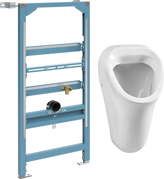 Комплект Инсталляция VitrA Frame + Писсуар Arkitekt 6201B003-0199 подвесной, с внутренним подводом воды
