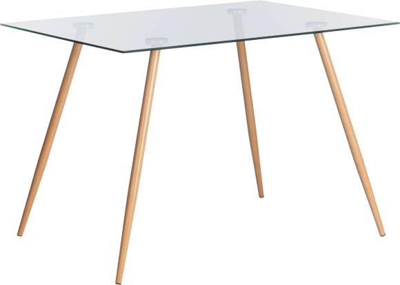 Обеденный стол TetChair Sophia 5003 110x80 см, прозрачный, ножки бук
