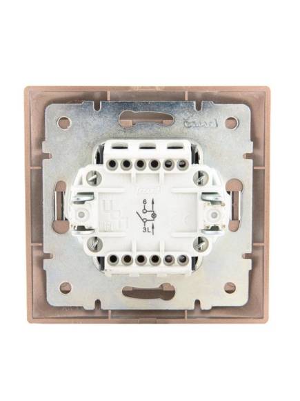 Выключатель 1-кл. СП Mira 10А IP20 с подсветкой со вставкой свет. корич. перламутр. LEZARD 701-3131-111 Выключатель 1-кл. СП Mira 10А IP20 с подсветкой со вставкой свет. корич. перламутр. LEZARD 701-3131-111