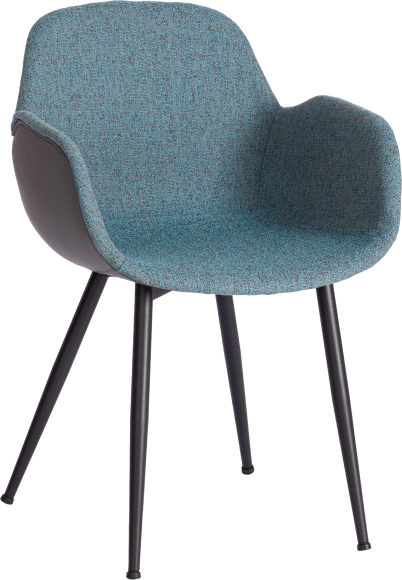 Комплект стульев TetChair Модерн Valentino ткань turquoise, спинка экокожа grey, 2 шт