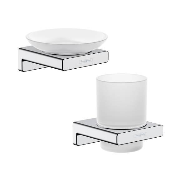 Набор Стакан Hansgrohe AddStoris 41749000 хром + Мыльница 41746000 хром
