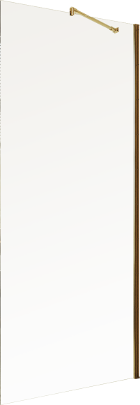 Душевая перегородка Maybahglass MGD-1352-3ш 99 см, профиль золото, стекло прозрачное
