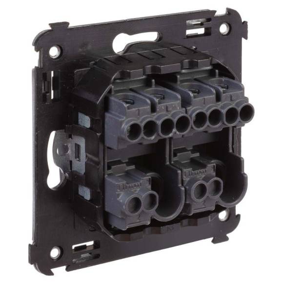 Выключатель 2-кл. СП Avanti "Черный матовый" DKC 4412104 Выключатель 2-кл. СП Avanti "Черный матовый" DKC 4412104