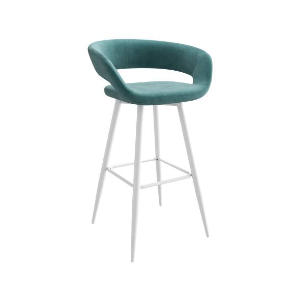Комплект полубарных стульев Mamadoma Barny-R 700 b15 mint lux, ножки белые, 2 шт.