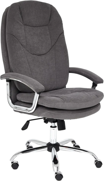 Кресло руководителя TetChair Softy Lux, флок серый 29