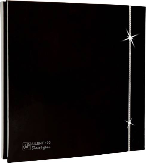 Вытяжной вентилятор Soler&Palau Design Silent 100 CZ Design black swarovski