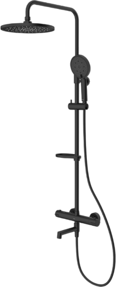 Душевая стойка Milardo Ideal Spa ILSBLTHM06 черный матовый