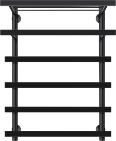 Полотенцесушитель электрический Secado Понтида 7 СП, L 80x50, черный