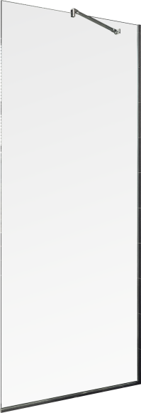 Душевая перегородка Maybahglass MGD-1352-5у 99 см, профиль хром матовый, стекло прозрачное