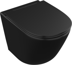 Унитаз подвесной Owl 1975 Vind Cirkel-H Matt Black OWLT190305 безободковый