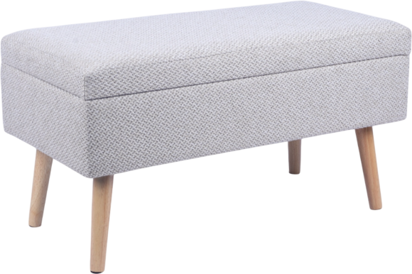 Банкетка Stool Group Сторми 80х40 см, с ящиком, рогожка серая