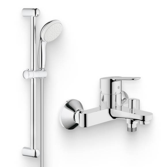 Душевой комплект Смеситель Grohe BauEdge 23334000 + Гарнитур Tempesta New 27924001