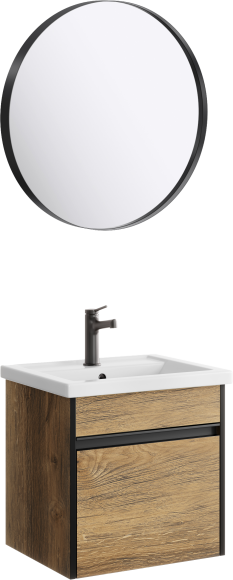 Мебель для ванной комнаты Aqwella Urban 50, подвесная, дуб балтийский