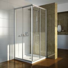 Душевой уголок GuteWetter Practic Square GK-422 75x75 см стекло бесцветное, профиль матовый хром