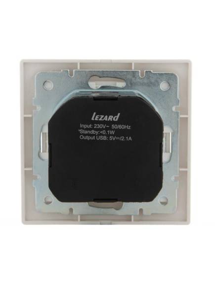 Розетка 1-м СП Mira 16А с заземл. + USB разъем бел. LEZARD 701-0202-181 Розетка 1-м СП Mira 16А с заземл. + USB разъем бел. LEZARD 701-0202-181