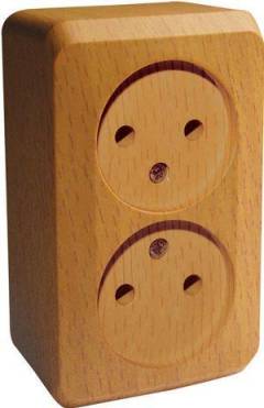 Розетка 2-м ОП Этюд Дача 16А IP20 250В без заземл. без защ. шторок бук SE PA16-005T Розетка 2-м ОП Этюд Дача 16А IP20 250В без заземл. без защ. шторок бук SE PA16-005T