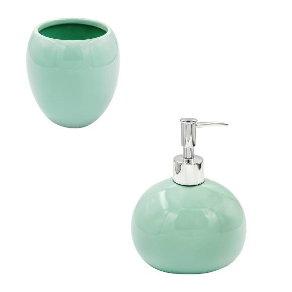Набор Стакан Bath Plus Mint W-CE0082QA-TB + Дозатор W-CE0082QA-LD