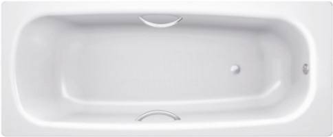 Стальная ванна BLB Universal B70H handles 170x70 см, пристенная, на ножках APMROBZF, с ручками, с шумоизоляцией