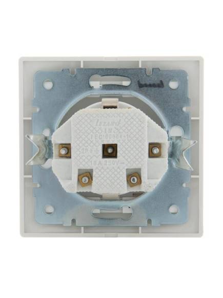 Розетка 1-м СП Mira 16А IP20 с заземл. с защ. крышкой с сер. вставкой керамика бел. LEZARD 701-0215-123 Розетка 1-м СП Mira 16А IP20 с заземл. с защ. крышкой с сер. вставкой керамика бел. LEZARD 701-0215-123