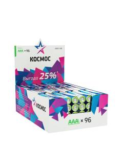 Элемент питания алкалиновый AAA/LR03 (уп.96шт) КОСМОС KOCLR03_96BOX Элемент питания алкалиновый AAA/LR03 (уп.96шт) КОСМОС KOCLR03_96BOX