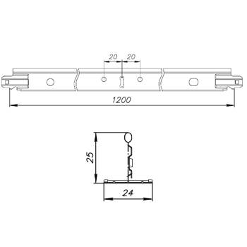 Подвесная система T-24 Norma Board, 24мм Длинная поперечная направляющая