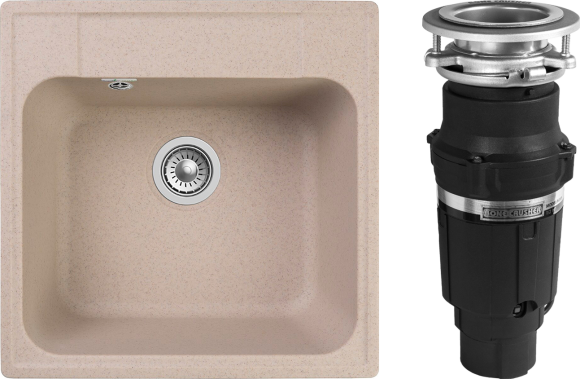 Комплект Мойка GranFest Quarz Z 48 песок + Измельчитель Bone Crusher BC 610-AS