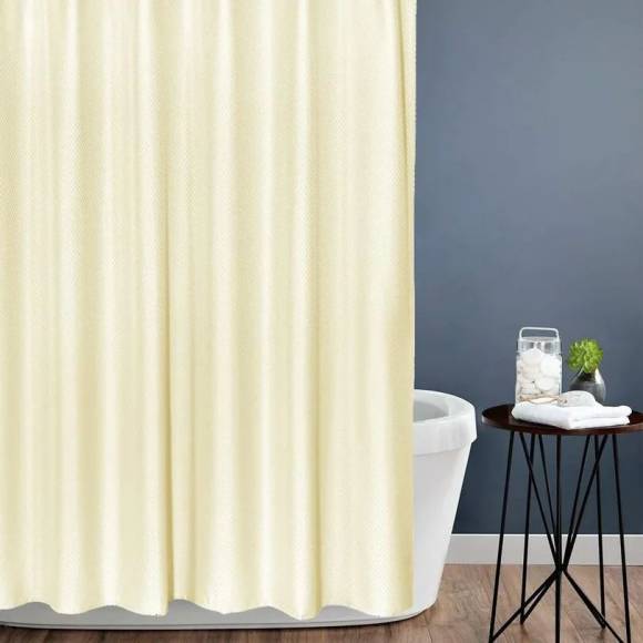 Штора для ванной Carnation Home Fashions Grace Jacquard Ivory 178х213, слоновая кость