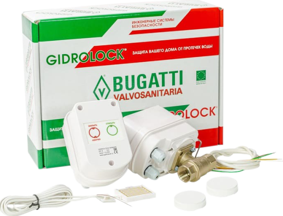 Система защиты от протечек Gidrolock Winner Radio Bugatti 1/2"