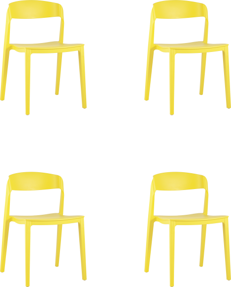 Комплект стульев Stool Group Moris желтый, 4 шт.