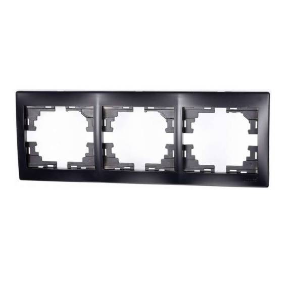 Рамка 3-м Mira горизонт. черн. бархат LEZARD 701-4200-148 Рамка 3-м Mira горизонт. черн. бархат LEZARD 701-4200-148