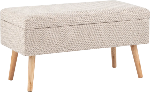 Банкетка Stool Group Сторми 80х40 см, с ящиком, рогожка бежевая