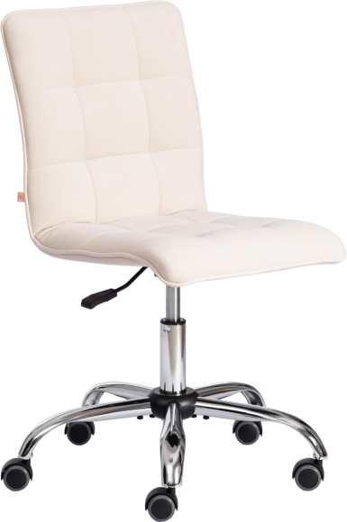 Компьютерное кресло TetChair Zero, флок молочный 4