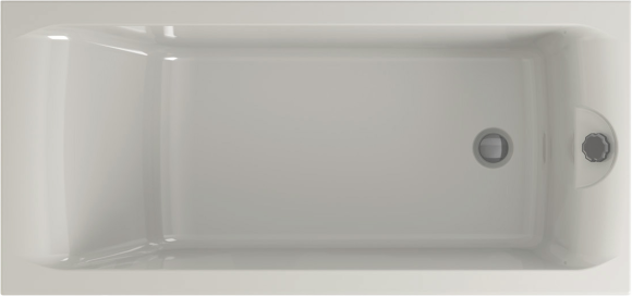 Акриловая ванна EUROLUX Qwatry 150x70 см, пристенная, белая, с каркасом