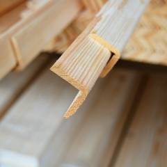 Уголок Липа Кавказская Экстра 30х30 L-2.7 м для бани и сауны