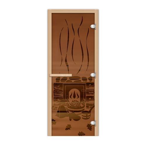 Дверь для сауны Экодорс 1900х700 Банька (бронза)