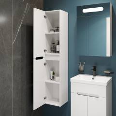 Шкаф пенал для ванной DIWO Коломна подвесной 30x150x30 см, белый Шкаф пенал для ванной DIWO Коломна подвесной 30x150x30 см, белый