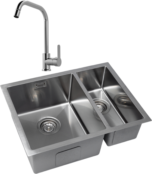 Комплект Мойка Grandex Aqua Proline + Смеситель MEGA City MG- ZRV104 хром