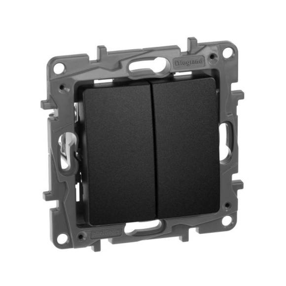 Переключатель 2-кл. СП Etika Plus 10А IP20 250В 10AX безвинтов. зажимы механизм антрацит Leg 672612 Переключатель 2-кл. СП Etika Plus 10А IP20 250В 10AX безвинтов. зажимы механизм антрацит Leg 672612