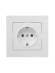 Розетка 1-м СП Vesna с заземл. ПБТ механизм бел. LEZARD 742-0288-122B